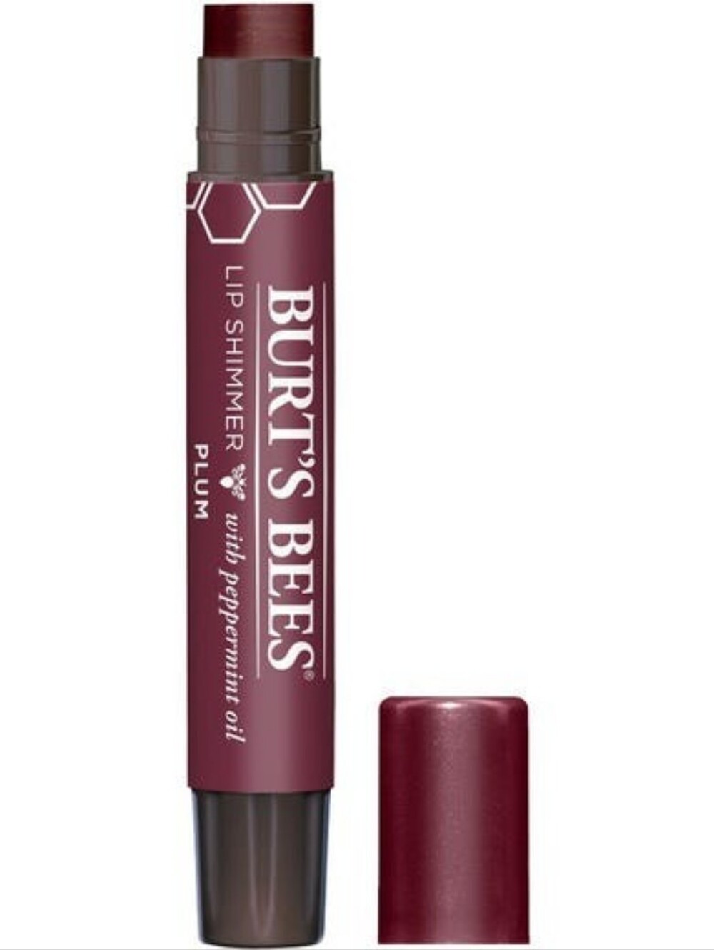 Burt's Bees Plum Lip Shimmer 0.09 oz New